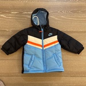 Nike toddler size 4 winter jacket blue new condition